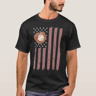 Vintage American Flag Baseball Dad Men Boy Kids 4t T-Shirt
