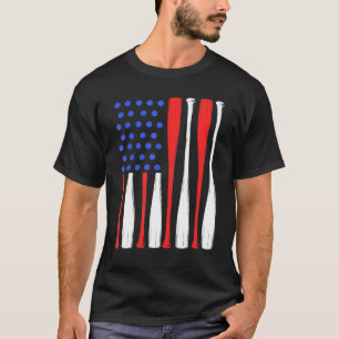 Vintage American Flag Baseball Men Boys Apparel Da T-Shirt