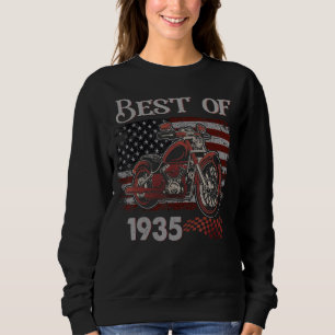 Vintage American Flag Best Of 1935 Motorcycle Birt Sweatshirt