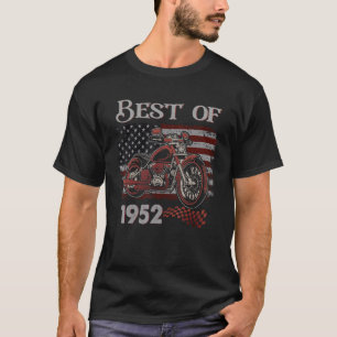 Vintage American Flag Best Of 1952 Motorcycle Birt T-Shirt