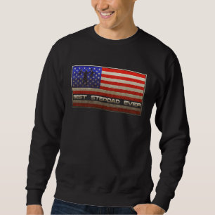 Vintage American Flag Best Stepdad Ever Father's Sweatshirt