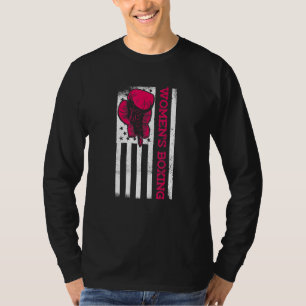 Vintage American Flag Boxing Distressed Women's Bo T-Shirt