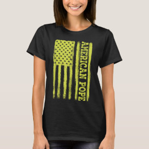 Vintage American Flag Catholic First American Pope T-Shirt