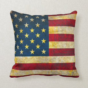 Vintage American Flag Cushion