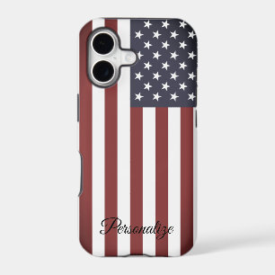 Vintage American flag custom name