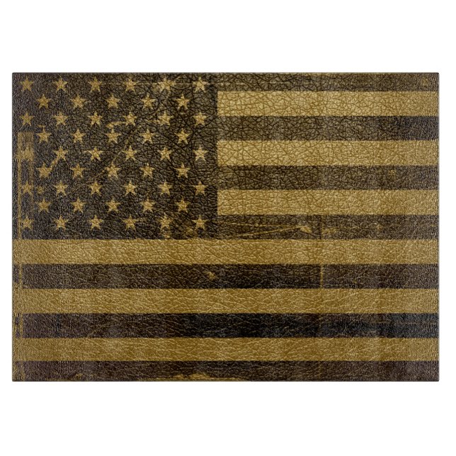 Vintage American Flag Cutting Board (Front)
