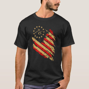 Vintage American Flag Distressed 1776 Patriotic 4t T-Shirt