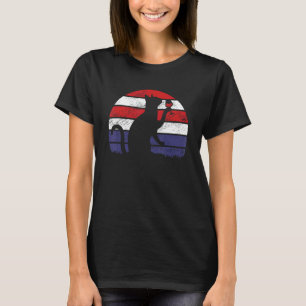 Vintage American Flag Funny Patriotic Wine Cat Dri T-Shirt