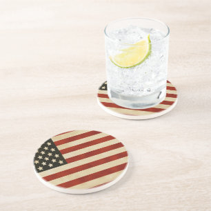 Vintage American Flag GIFTS Coaster
