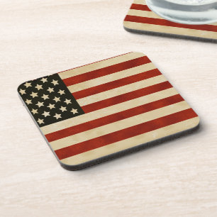 Vintage American Flag GIFTS Coaster