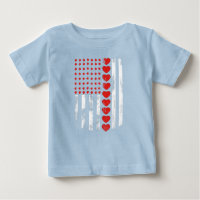Vintage American Flag Heart Family Matching outfit