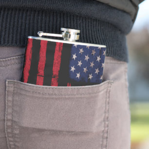 Vintage American flag Hip Flask