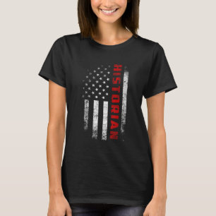Vintage American Flag Historian Apparel Patriot Us T-Shirt