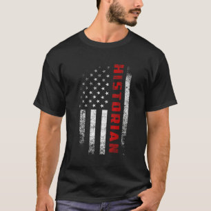 Vintage American Flag Historian Apparel Patriot Us T-Shirt