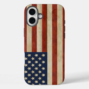 Vintage American Flag iPhone 16 Plus Case