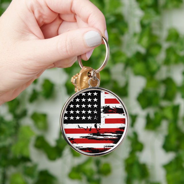 Vintage American Flag Key Ring (Hand)