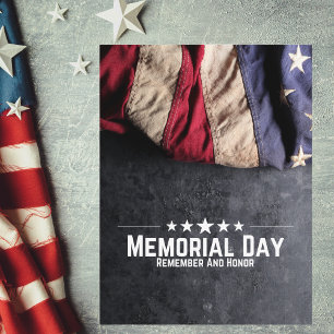 Vintage American Flag Memorial Day Postcard