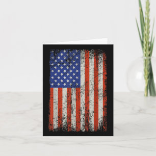 Vintage American Flag Memorial Day Veterans Card