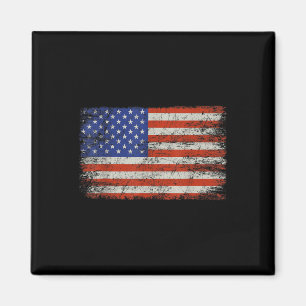 Vintage American Flag Memorial Day Veterans Magnet