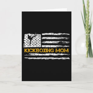 Vintage American Flag Mma Kickboxing Fighter Mom S Card
