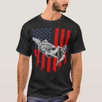 Vintage American Flag Motocross 