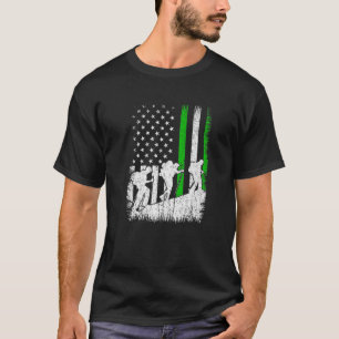Vintage American Flag Mountain Climbing St. Patric T-Shirt