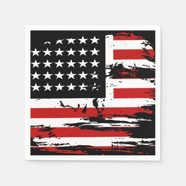 Vintage American Flag Napkin (Front)