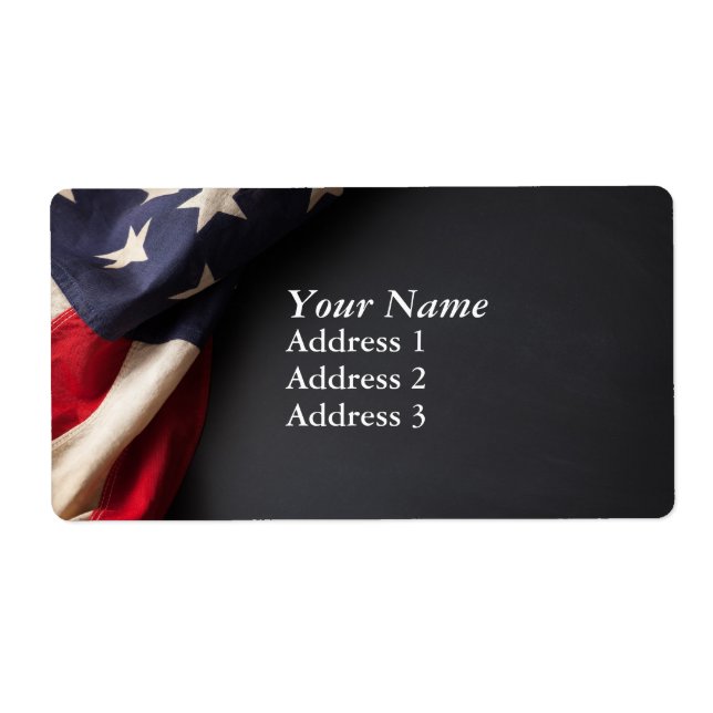 Vintage American Flag on Chalkboard (Front)