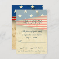 Vintage American Flag Patriotic Wedding