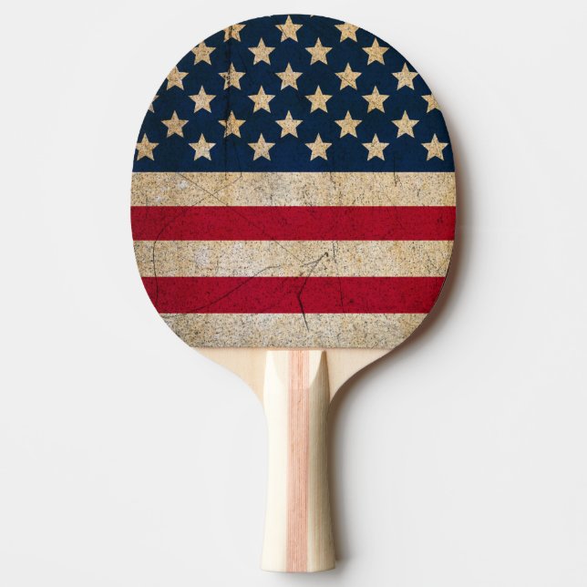 Vintage American Flag Ping Pong Paddle (Front)