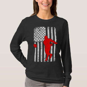 Vintage American Flag Rugby  Team Retro 4th July T-Shirt