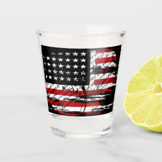 Vintage American Flag Shot Glass