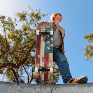 Vintage American Flag Skateboard Deck
