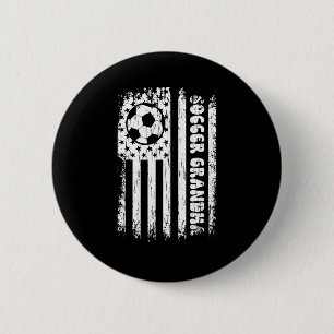 Vintage American Flag Soccer Grandma Football Fa T 6 Cm Round Badge