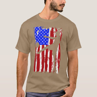 Vintage American Flag SoccerUSA Flag Soccer T-Shirt