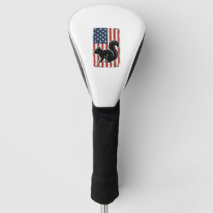 Vintage American Flag Squirrel Patriotic Shirt Des Golf Head Cover
