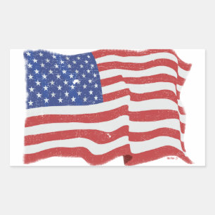 Vintage American Flag Stickers