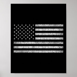 Vintage American Flag Tee Women Men Usa Patriotic  Poster