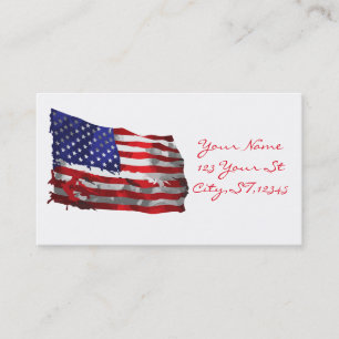 Vintage American Flag Thunder_Cove Business Card