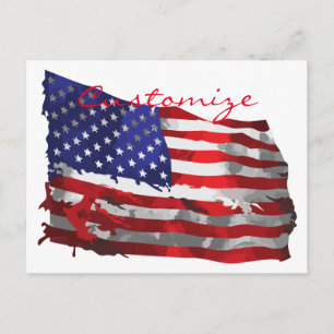 Vintage American Flag Thunder_Cove Postcard