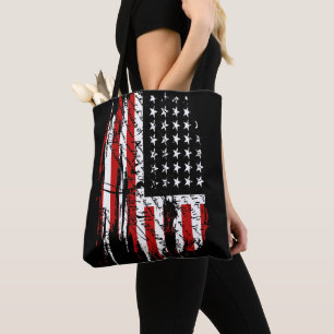 Vintage American Flag  Tote Bag