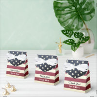 Vintage American flag wedding party favour box