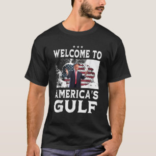 Vintage American Flag Welcome To America s Gulf T-Shirt