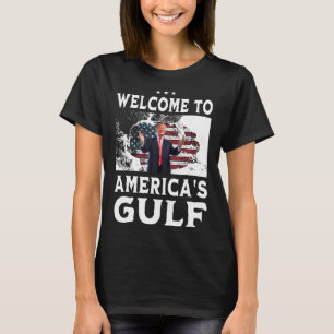 Vintage American Flag Welcome To America's Gulf T-Shirt
