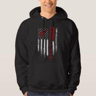 Vintage American Flag World S Okayest Violin Dad V Hoodie