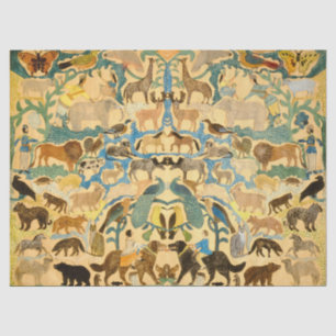 Vintage American Folk Art Animals Tissue Paper