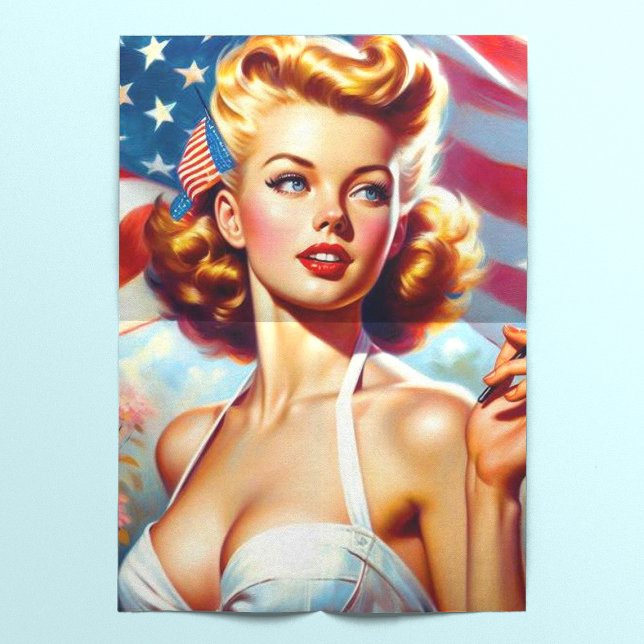 Vintage American Girl Painting Tissue Paper (Creator Uploaded)