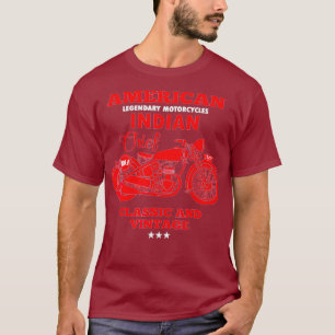 Vintage American Motorcycle Indian old bikers T-Shirt