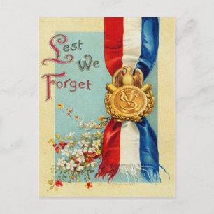 Vintage American Patriotic Military Postcard