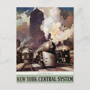 Vintage American Railway, USA - Postcard